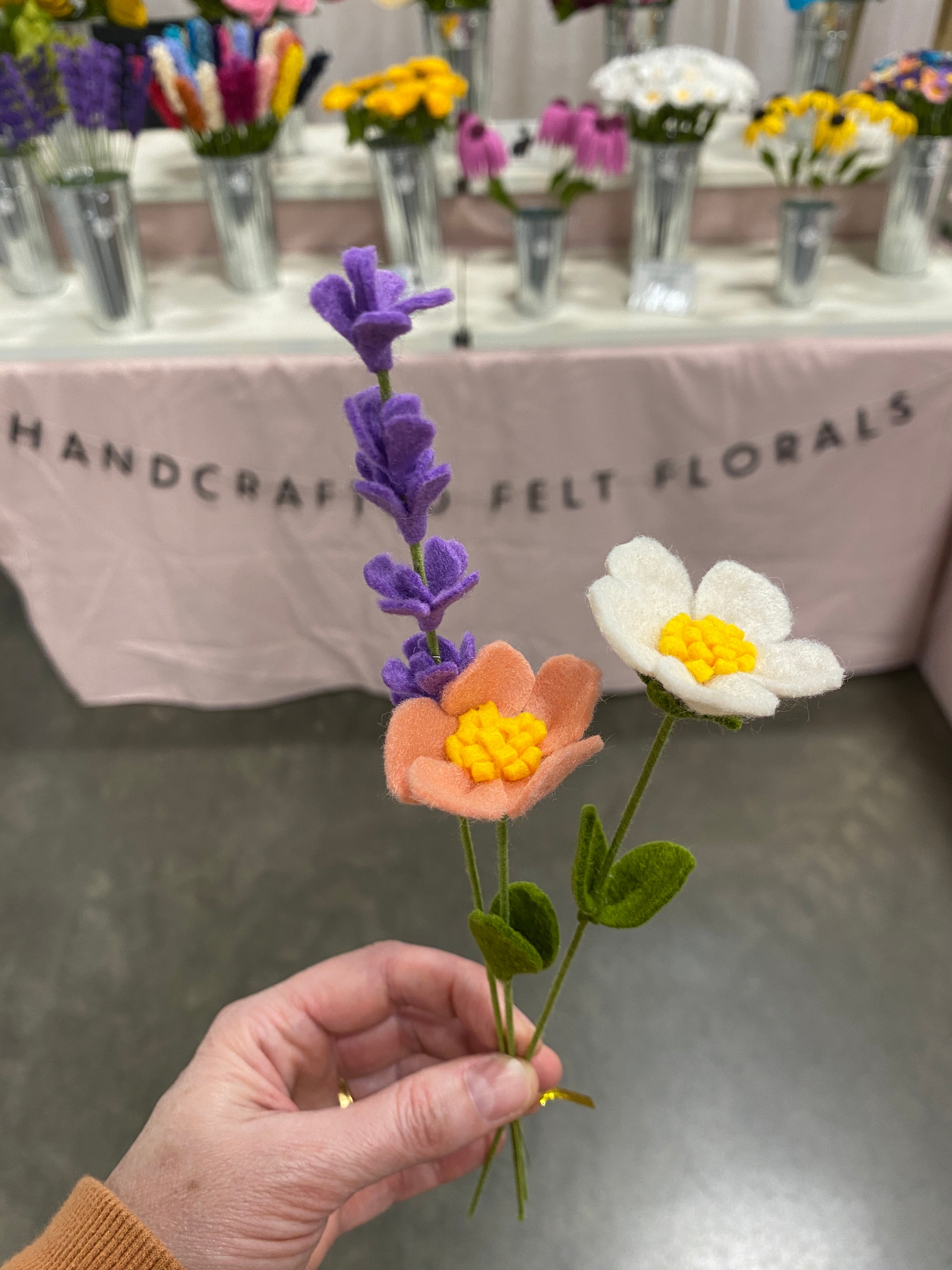 Felt Flowers: Wildflower & Lavender Bouquet