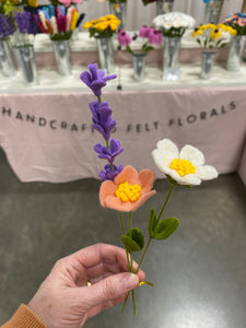 Felt Flowers: Wildflower & Lavender Bouquet