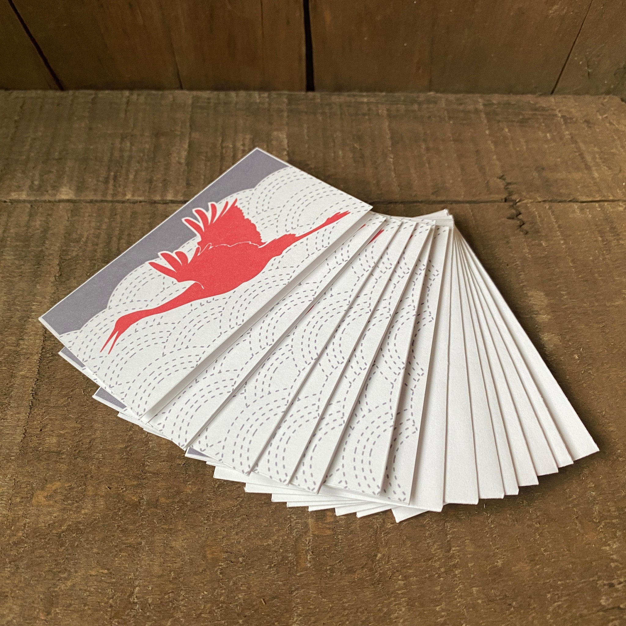 Set of 8 mini cards - Sandhill Crane