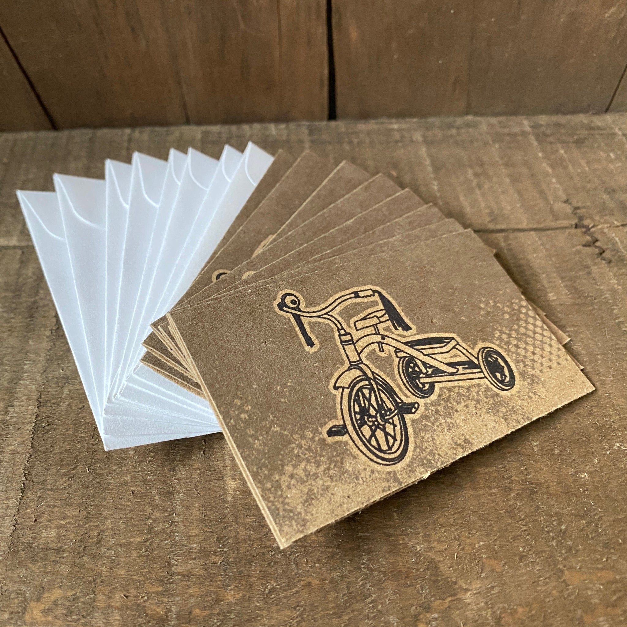 Set of 8 mini cards - Tricycle