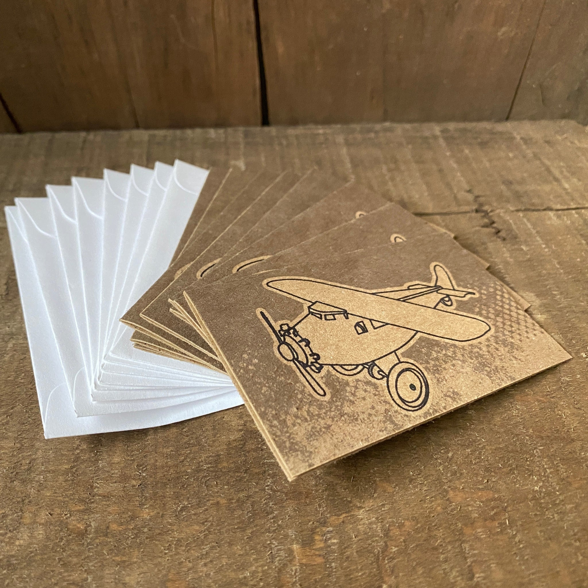 Set of 8 mini cards - Aeroplane