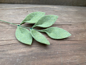 five leaf stem - olive color